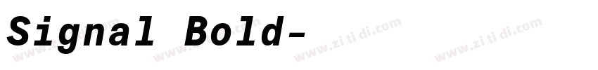 Signal Bold字体转换